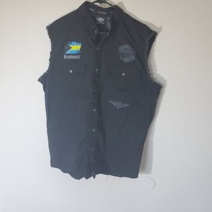 Harley Davidson button up vest size XL
